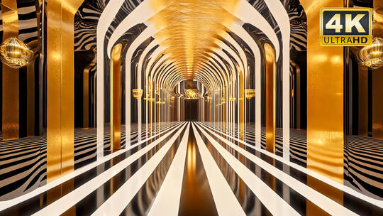 金色隧道穿梭现代素材