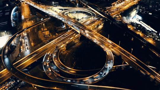 上海漕溪北路高架夜景延时