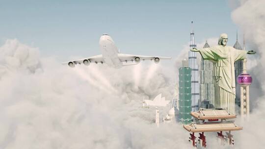 旅游片头片尾动画展示AE模板