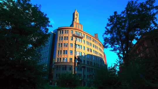 光陆大楼延时光影