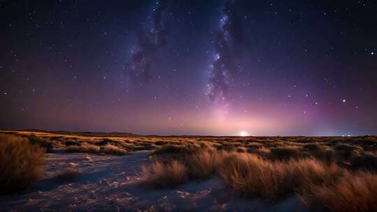 旷野星空夜景