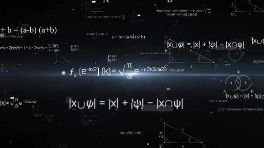 4K科学数学公式空间展示4款