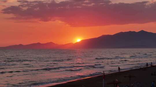 海边太阳下山