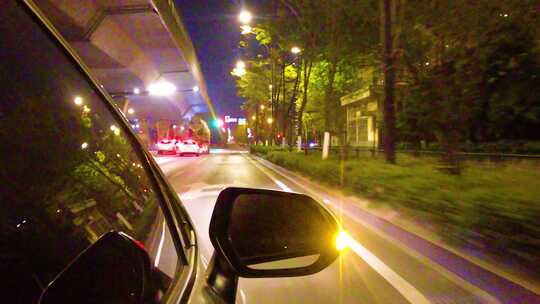 城市夜晚汽车在马路行驶夜景视频素材视频素材模板下载