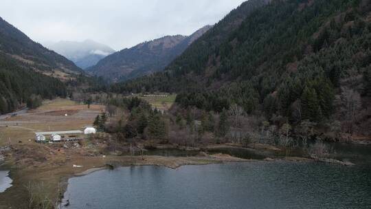 20221124四川阿坝达古冰川雪山4k航拍白天 _0489