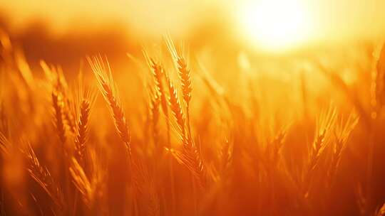 夏季麦田 金色麦浪