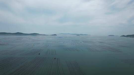 一望无际蓝色海洋大海风景航拍