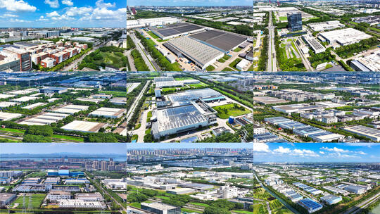 科技工厂绿色生态工厂航拍 工业园区高清在线视频素材下载