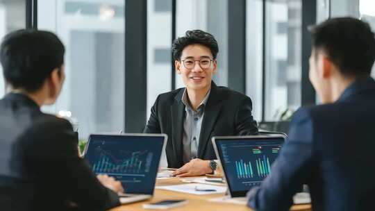 商务精英团队合作