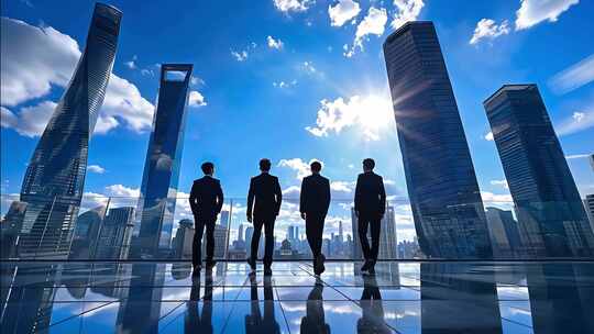 商务金融合作成功洽谈交流签约合作宣传素材