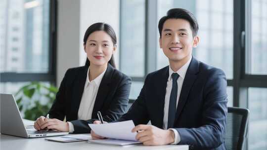 商务人士办公场景