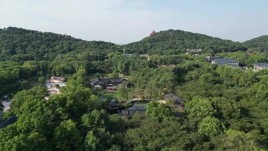 航拍武汉东湖珞珈山5A景区