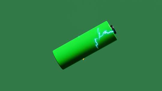 绿色的能源电池充电的动画