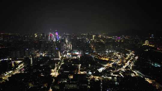 江苏南京城市夜景灯光中华门东秦淮河夜景