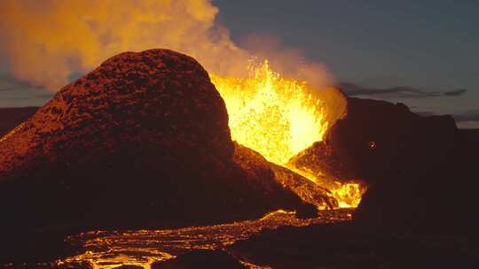 火山，喷发，熔岩，气体