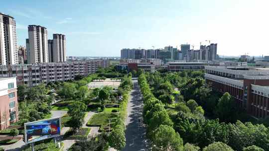 大学高校宣传校园夏日晴天