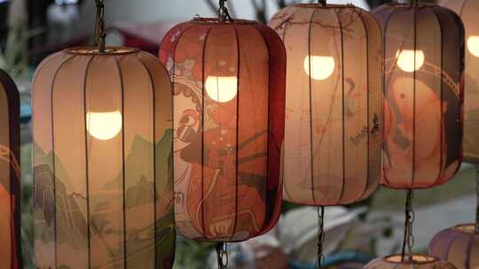 中式灯笼特写