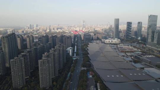 南京河西金融中心会展中心航拍