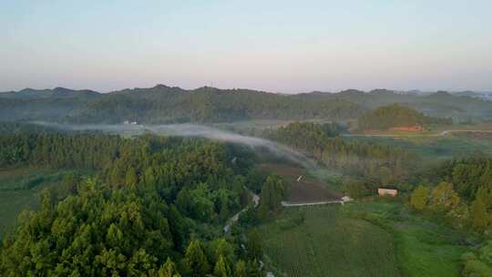 南充市嘉陵区积善乡美丽乡村早晨