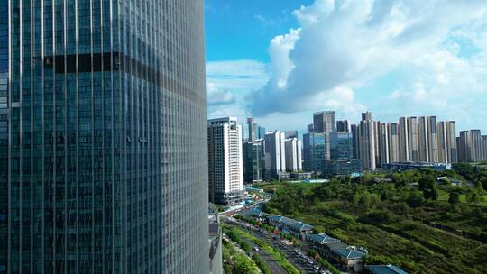 广西绿城南宁航拍城市风光现代化高楼建筑群视频素材模板下载