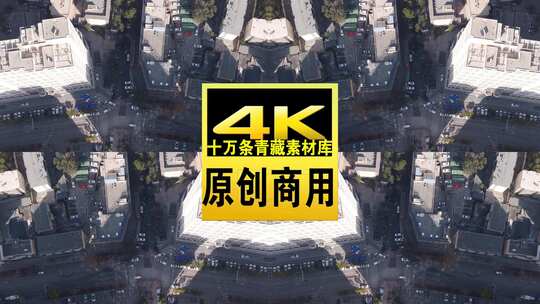 青海西宁市中心广场航拍4k视频高清在线视频素材下载