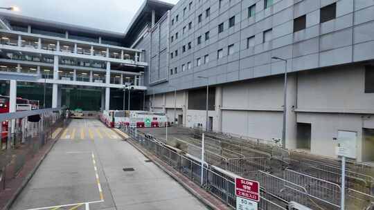 香港落马洲 元朗 附近交通情况道路场景