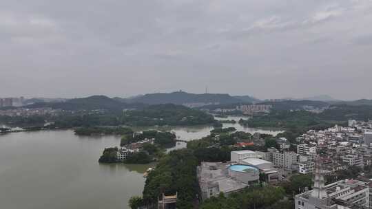 惠州西湖风景名胜风景区航拍视频素材模板下载