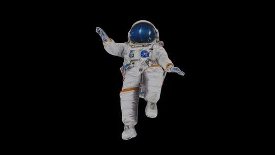 宇航员坠入太空宇宙的美丽和无限奇迹视频素材模板下载