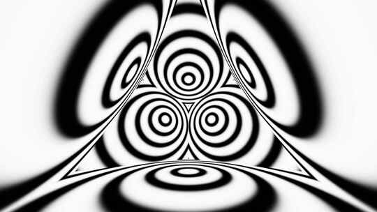 抽象黑白圆圈光学幻觉循环动画视频素材模板下载