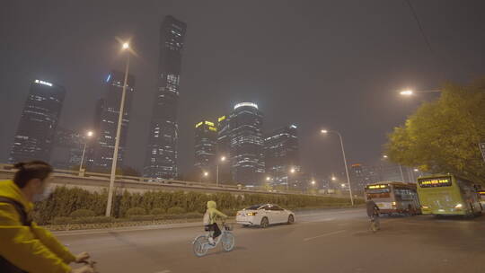 白领下班 都市夜晚 深夜加班