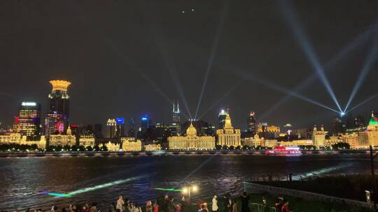 上海灯光秀夜景合集视频素材模板下载