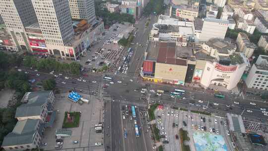 山东济宁城市交通航拍