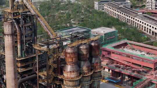 杭州钢铁厂航拍视频视频素材模板下载