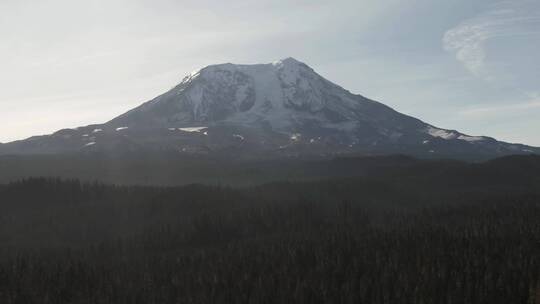 远眺雪山山顶