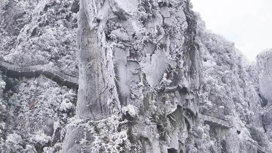 湖南郴州莽山雾凇云海航拍