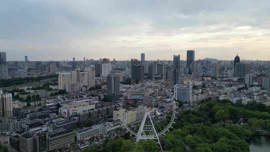 航拍安徽合肥老城区合肥大景