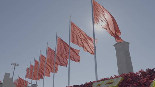 天安门红旗 大气北京 祝福祖国