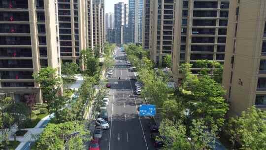 城市道路交通高层住宅