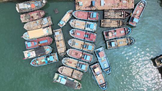 航拍 福建 泉州 晋江 深沪湾 港口 码头海岸