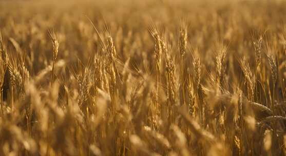农田水稻特写稻穗特写麦田小麦植物粮食田野