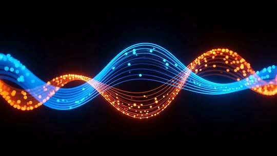 动感发光线条波浪素材