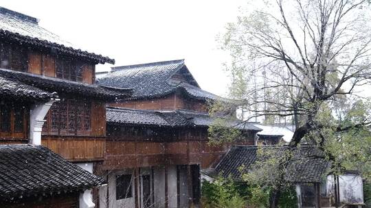 古镇雪景浙江盐官古镇初雪