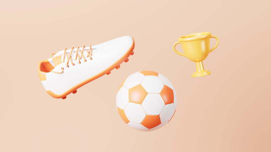 卡通球鞋和足球杯世界杯视频
