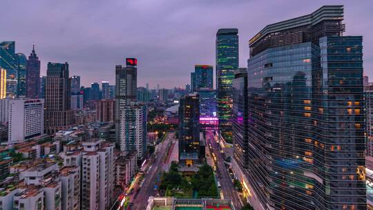 广州天河区太古汇城市夜景延时摄影