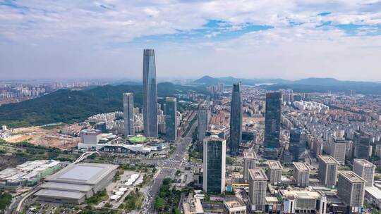 广东东莞城市大景航拍延时8K