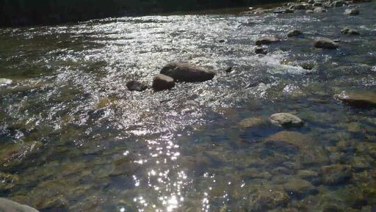 漂亮流动的河水水流