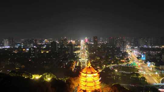 四川德阳夜景航拍