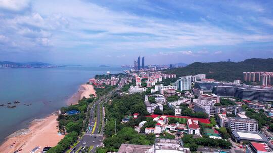 厦门环岛路风景航拍