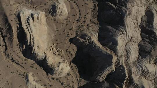 航拍荒漠戈壁视频素材模板下载