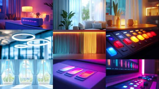 智能家居环境监测科技未来生活高清在线视频素材下载